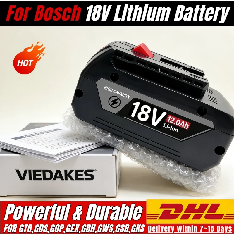

original viedakes for Bosch 18V battery, 18V and 12000mAh backup batteries, Draadloze professional system, BAT609 GBA18V80 tools