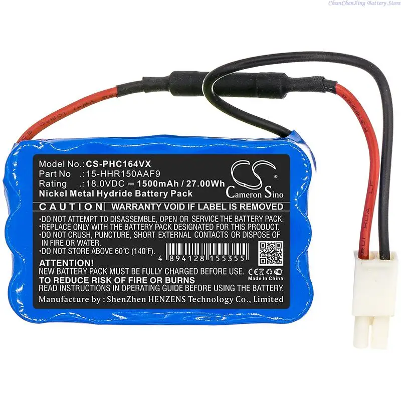 Cameron Sino 1500mAh Vacuum Cleaner Battery 15-HHR150AAF9  for Philips FC6164, Power Pro FC6164/01, PowerPro Uno