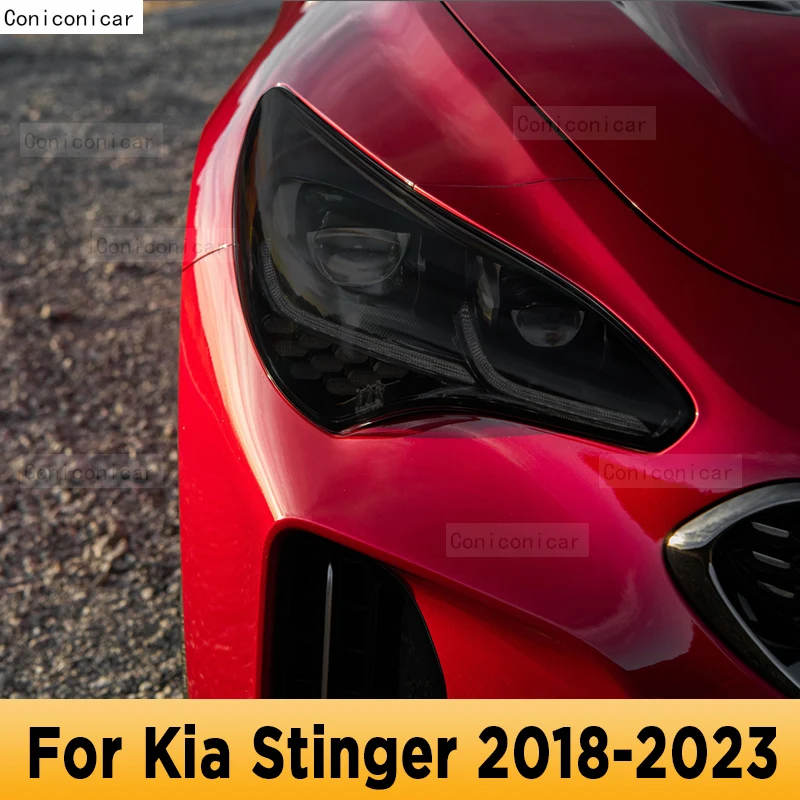 

For Kia Stinger 2018-2023 Car Exterior Headlight Anti-scratch Front Lamp Tint TPU Protective Film Repair Accessories Sticker