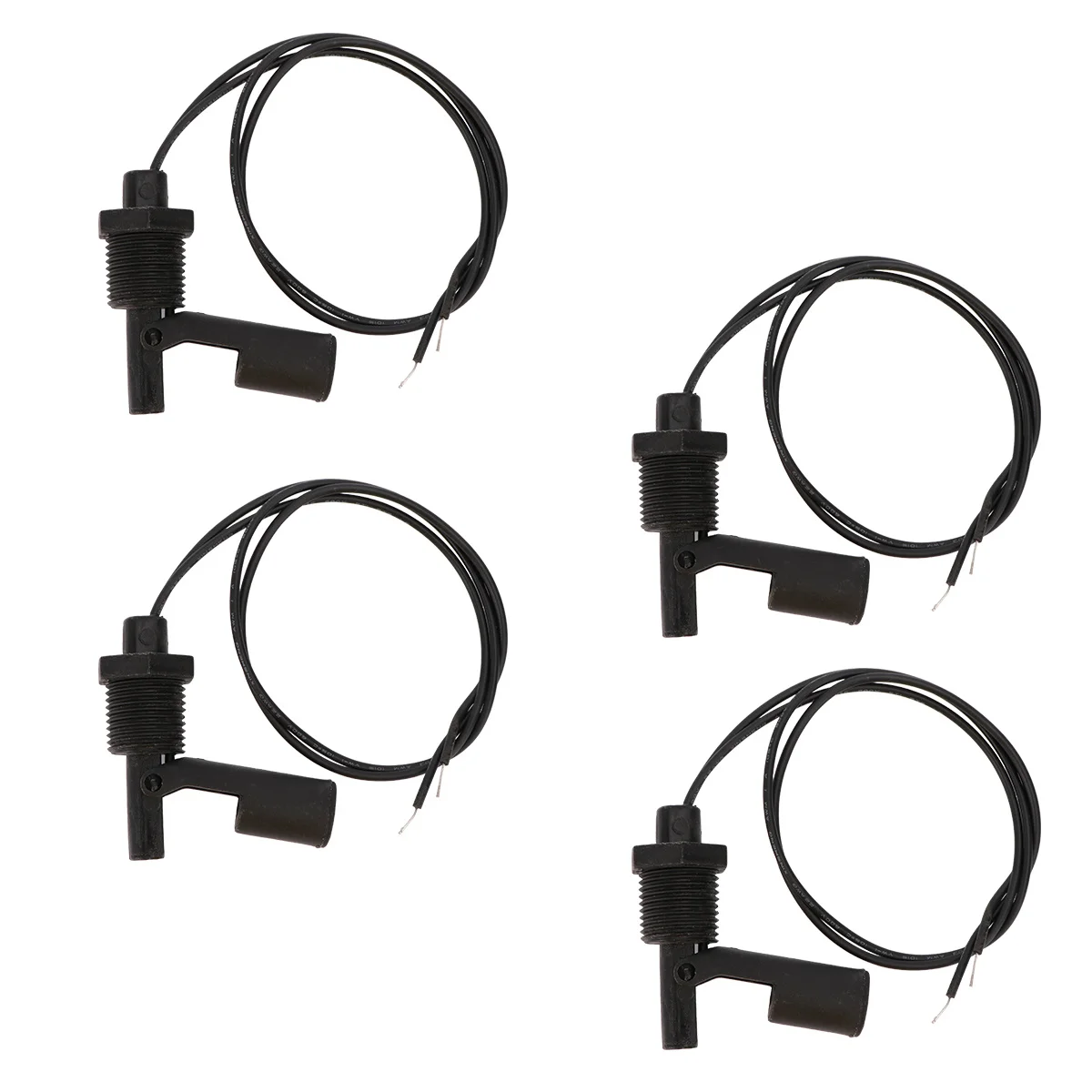 

4Pcs Black Water Purifier Float Switch Liquid Level Sensor for Hydroponics Aquariums Fish Tanks Filtration Heating Systems