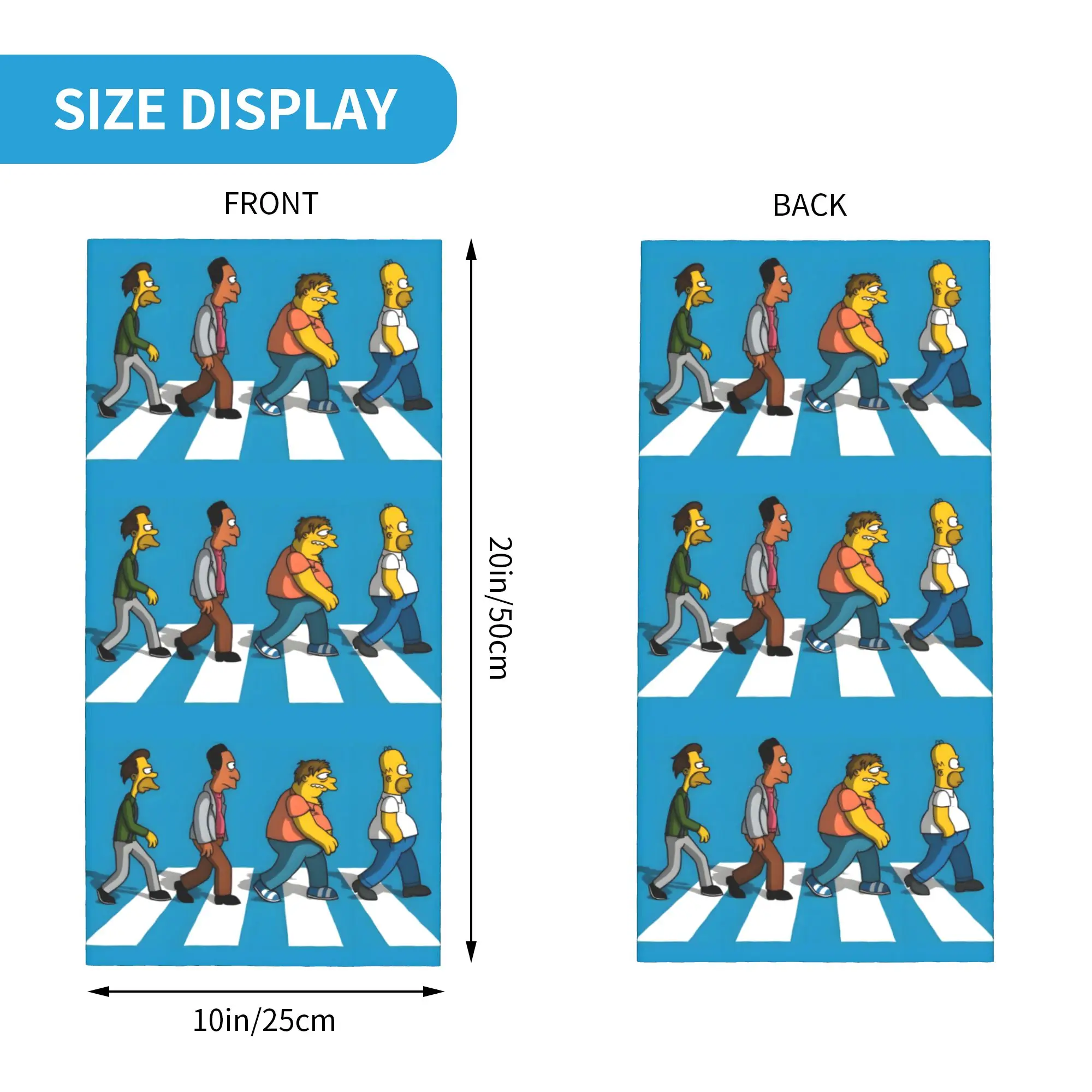 Custom The S-Simpsones-Anime Band Bandana Neck Gaiter UV Protection Face Scarf Cover Women Men Movie Headwear Tube Balaclava