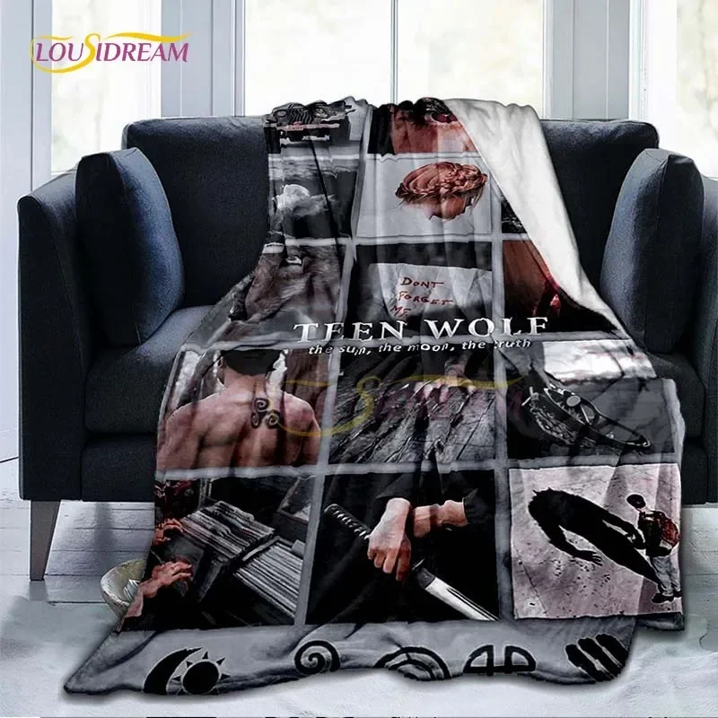 Grafica 3D coperta per bambini Teen Wolf Soft Home camera da letto divano letto Picnic Travel Office Cover Decor comode coperte per bambini