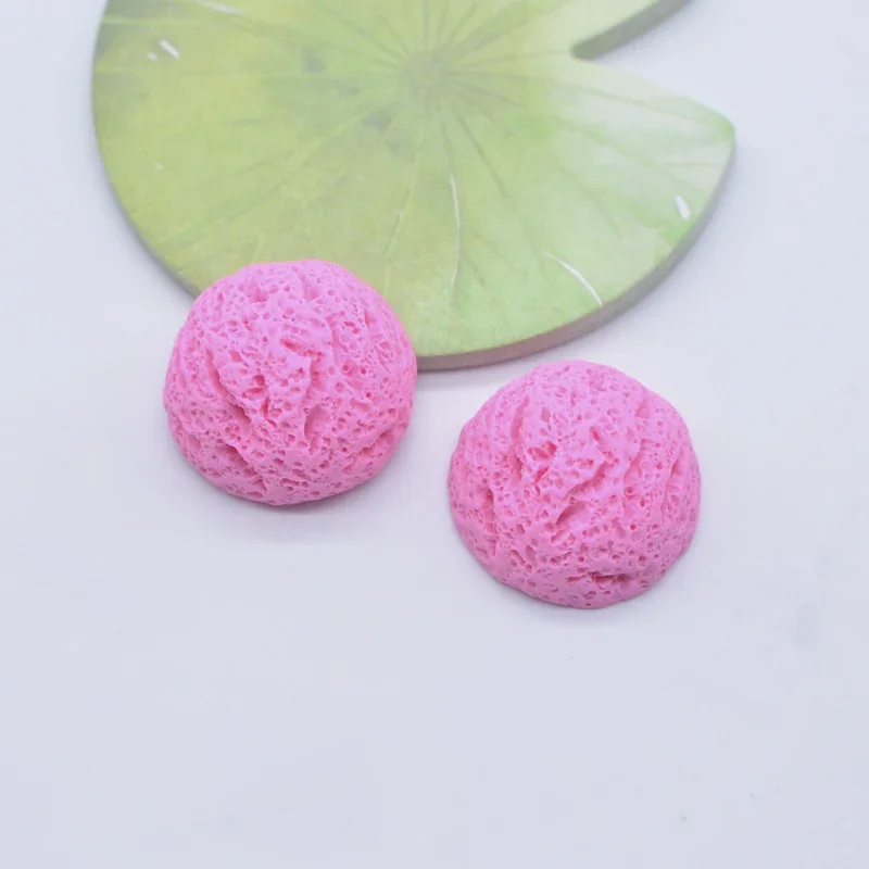 20Pcs 10mm Ice Cream Ball Resin Simulation Food Home Decor Brooch Refrigerator Magnet DIY Crafts Phone Case Accessories