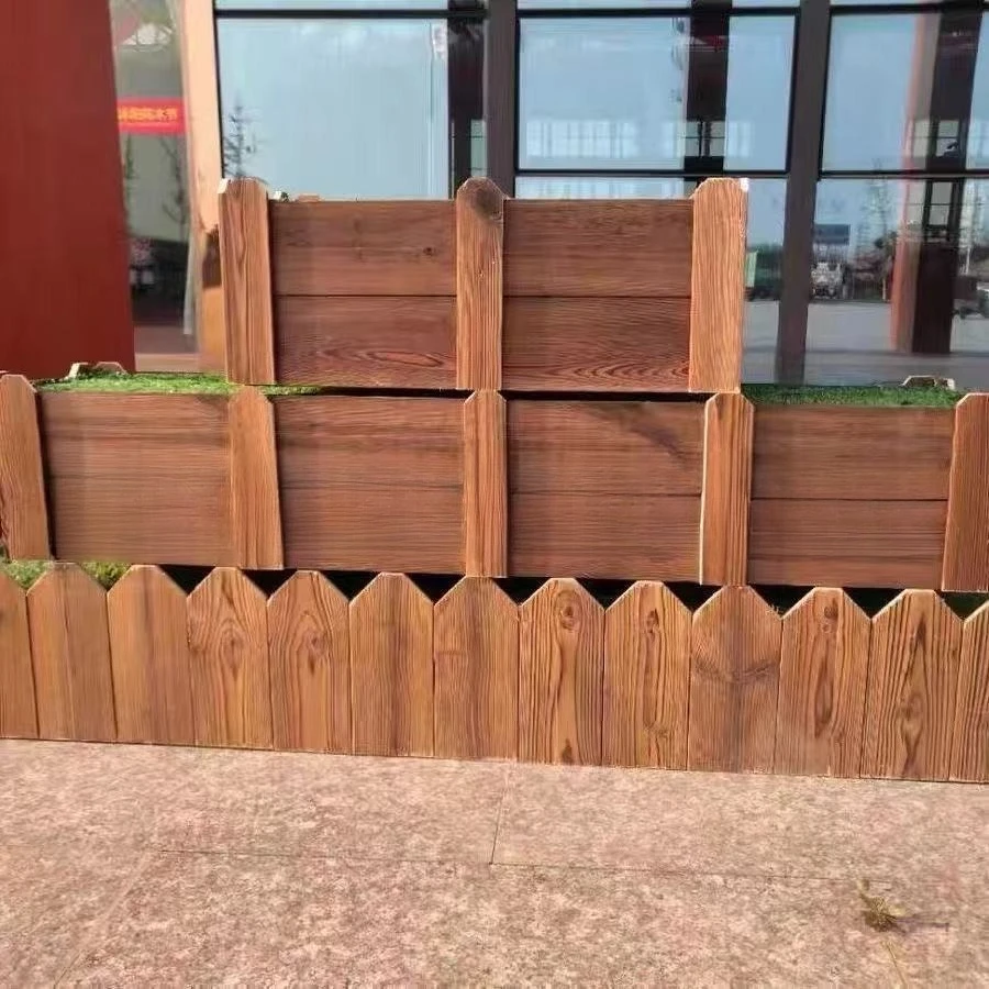 Simulation bamboo special base anti-corrosion wood flowerpot carbonized anti-corrosion wood base partition retaining wall