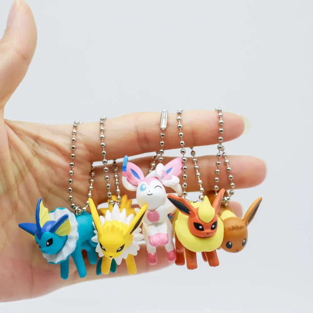 

Pokemon Eevee Anime Figure Key Ring Blind Box Toys Sylveon Flareon Jolteon Vaporeon Eevee Keychain Figurine Model Kids Toy Gift