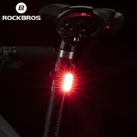 ROCKBROS Bicycle Rear Light 250 mAh USB Rechargeable Ultralight Cycling Light Warning Rainproof 5 Model Light Bike Accessories