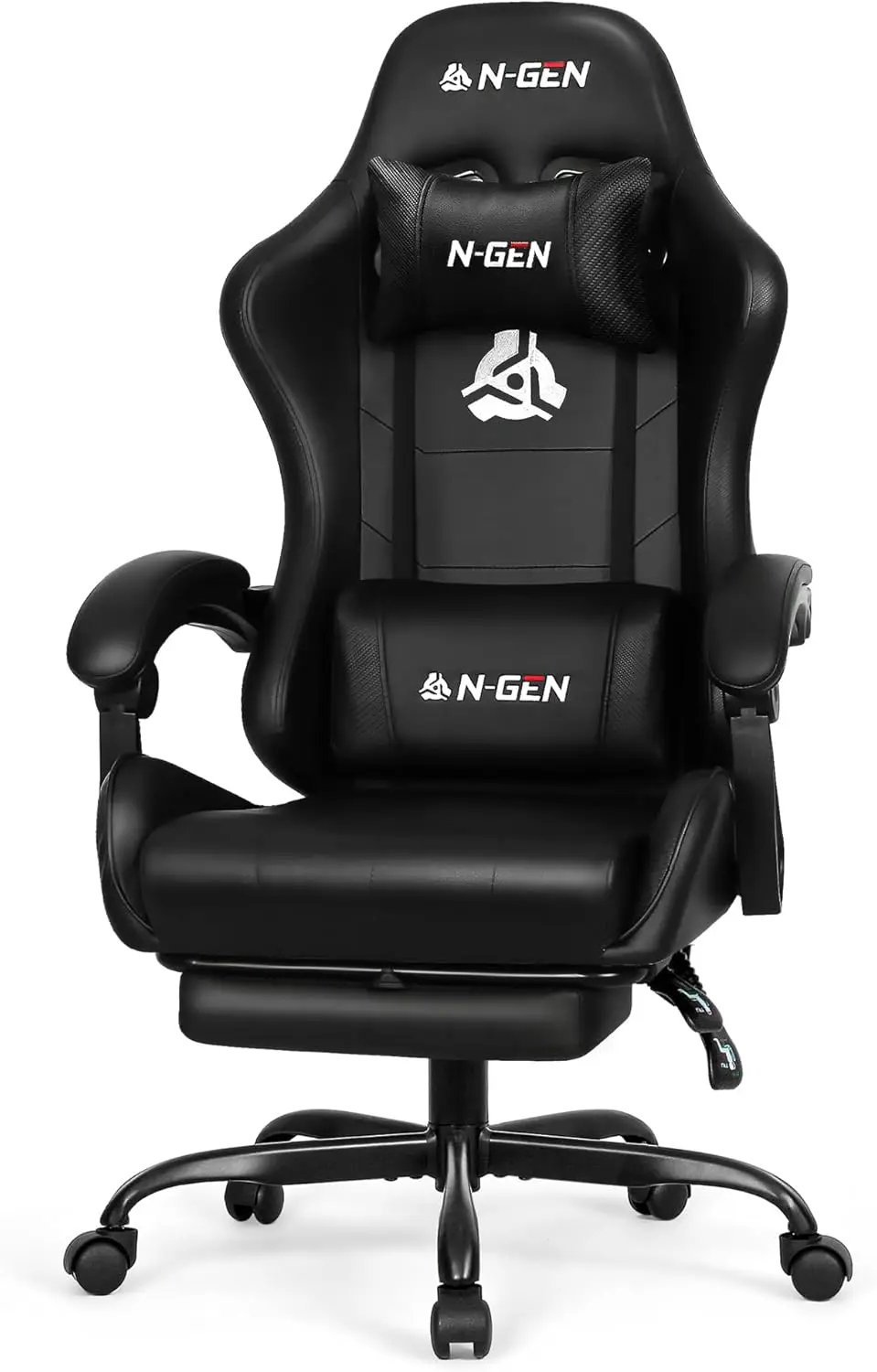 GAMING Video Gaming Chair with Footrest High Back Ergonomic Comfortable Office Computer Desk with Lumbar Support Height