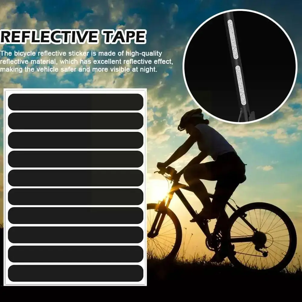 

10pcs/sheet High-Visibility Reflective Motorcycle Stickers Enhances Nighttime Safety and DIY Bicycle Helmet Decoration