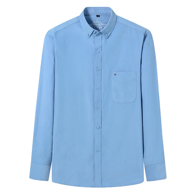 100% Cotton Plus Size 7XL Corduroy Shirt Mens Casual Long Sleeve Regular Fit Business Dress Shirts For Male Comfortable Pocket