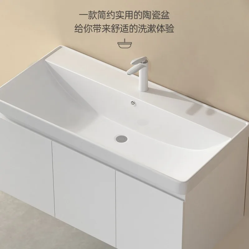 

Ceramic integrated wash basin, bathroom cabinet, wash basin, large gall wash large size 1.2 meters