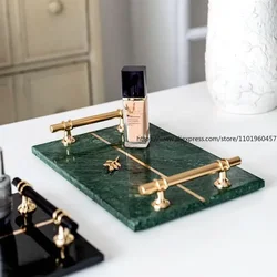 Natural Marble Trays Decorative Serving Tray Table Dinner Plates Dessert Dish Skin Care Product Bathroom Shelf Bath Tools Plates