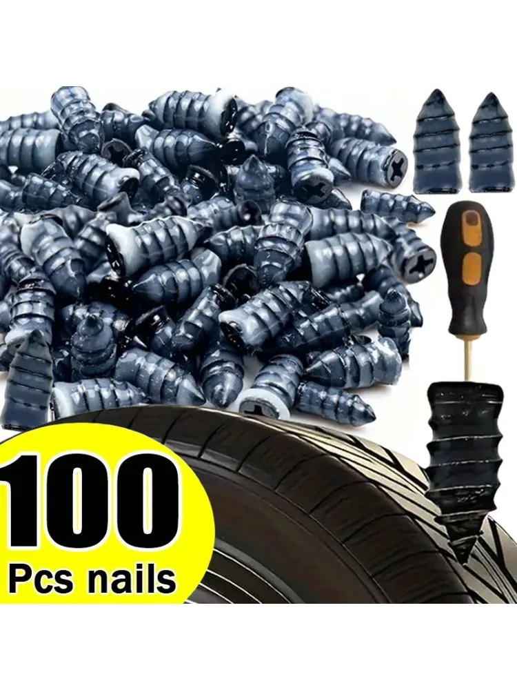 AliExpress 100pcs Automotive Tire Repair Nail Universal Set Automotive Motorcycle Tire Repair Nail Bicycle Tire Perforation Repair Tool