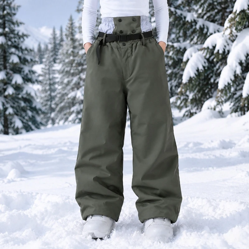 2026 New Men Women Skiing Pants Professional Waterproof Warm Snow Warm Strides Breathable Windproof Ski Snowboard Pant Outdoor