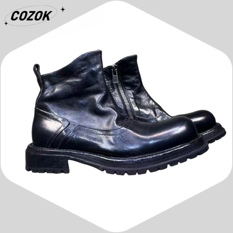 26 Horsehide Premium Horse Leather Non-Slip Professional Luxury Comfort Trend Non-slip leather boots Soft leather AD1519-N