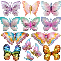 Newest Butterfly Theme Foil Balloon Wedding Birthday Party Decorations Supplies Baby Shower Girls Gradient Butterfly Balloons