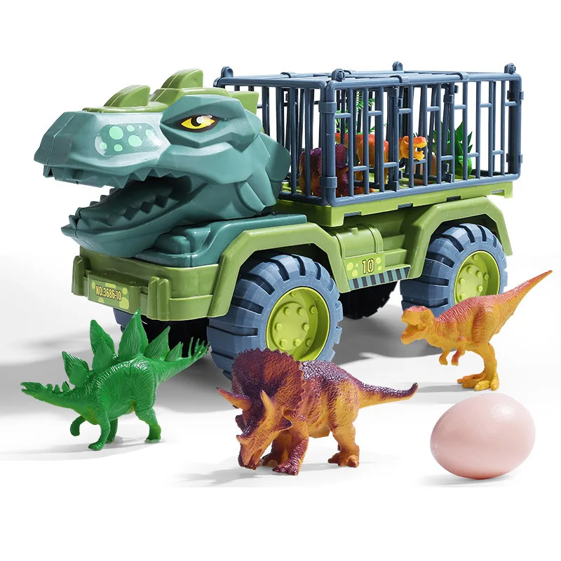 Car Toy Dinosaurs Transport Carrier Vehicle Indominus Rex Jurassic World Park Truck Model Game for Children Birthday Kids Gifts