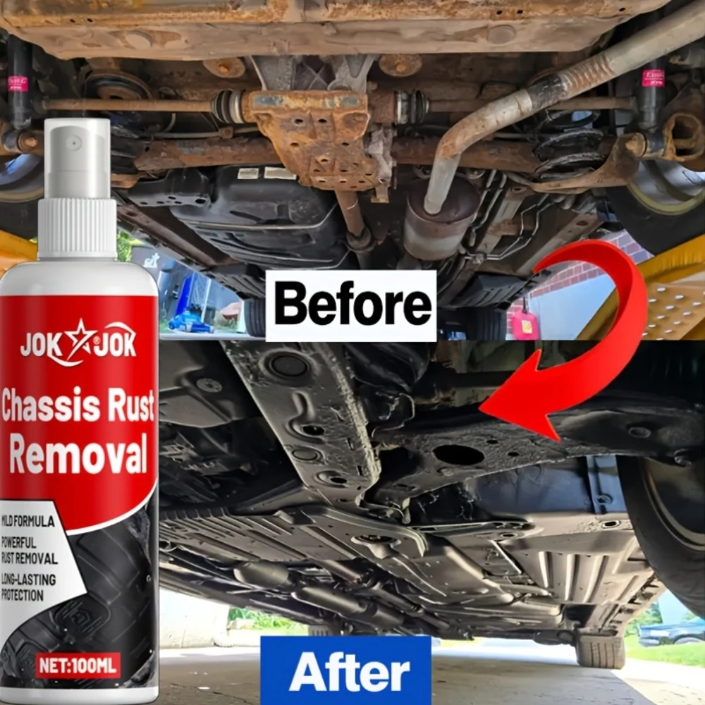 بخاخ مزيل صدأ الهيكل 100 مل - حماية فعالة من التآكل، تذوب الصدأ، منظف أكسدة أنبوب العادم لجزء سفلي السيارة #4