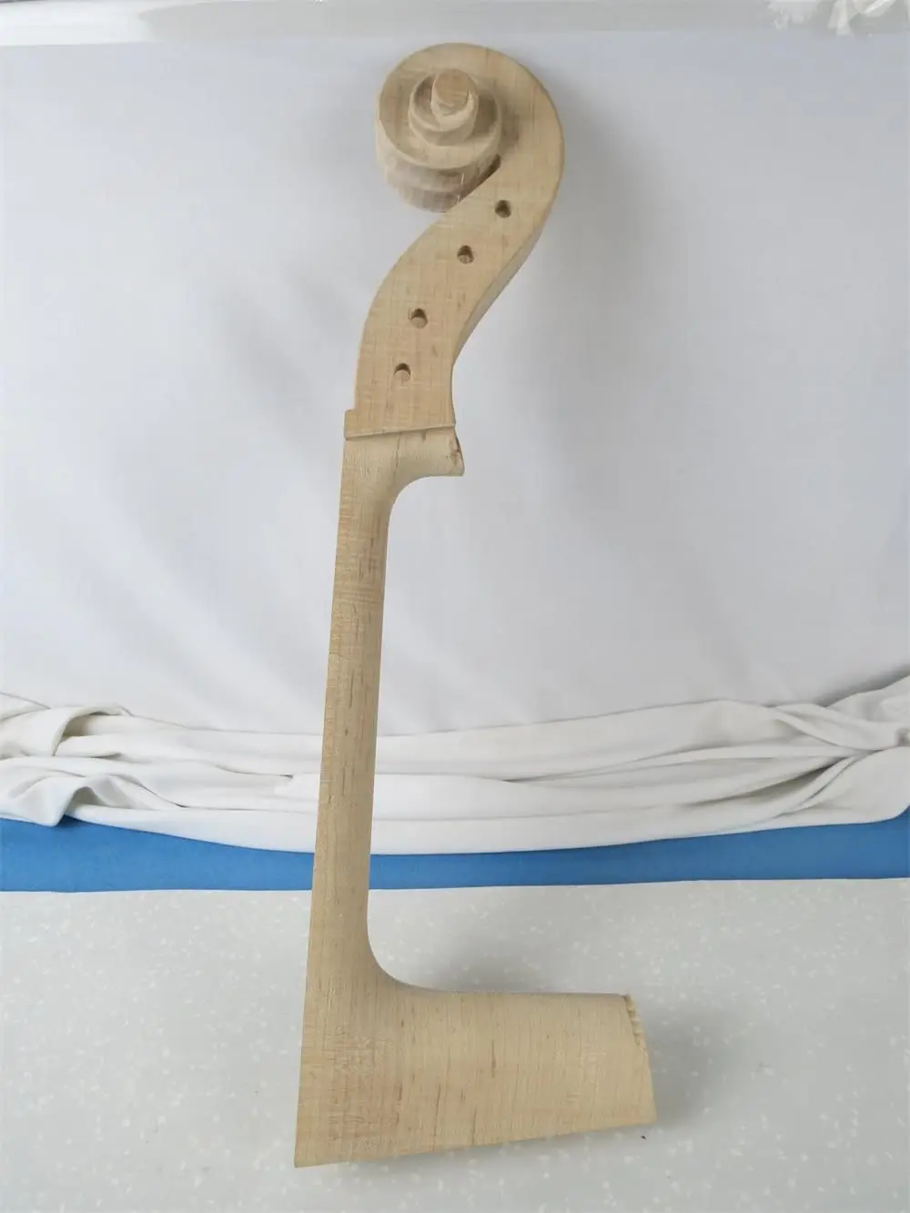 1pcs hand carved maple white cello neck 1/2,great technics,workmanship