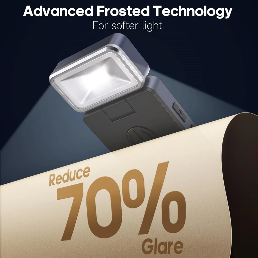 مشبك USB قابل لإعادة الشحن على ضوء القراءة LED، ضوء قراءة صغير محمول للأطفال، قراءة ضوء غرفة النوم، مصباح كتاب خفيف ليلي