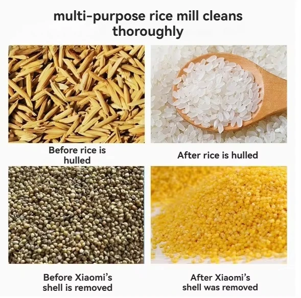 Home Fully Automatic Paddy Shelling Machine Portable  Rice Peeling Equipment