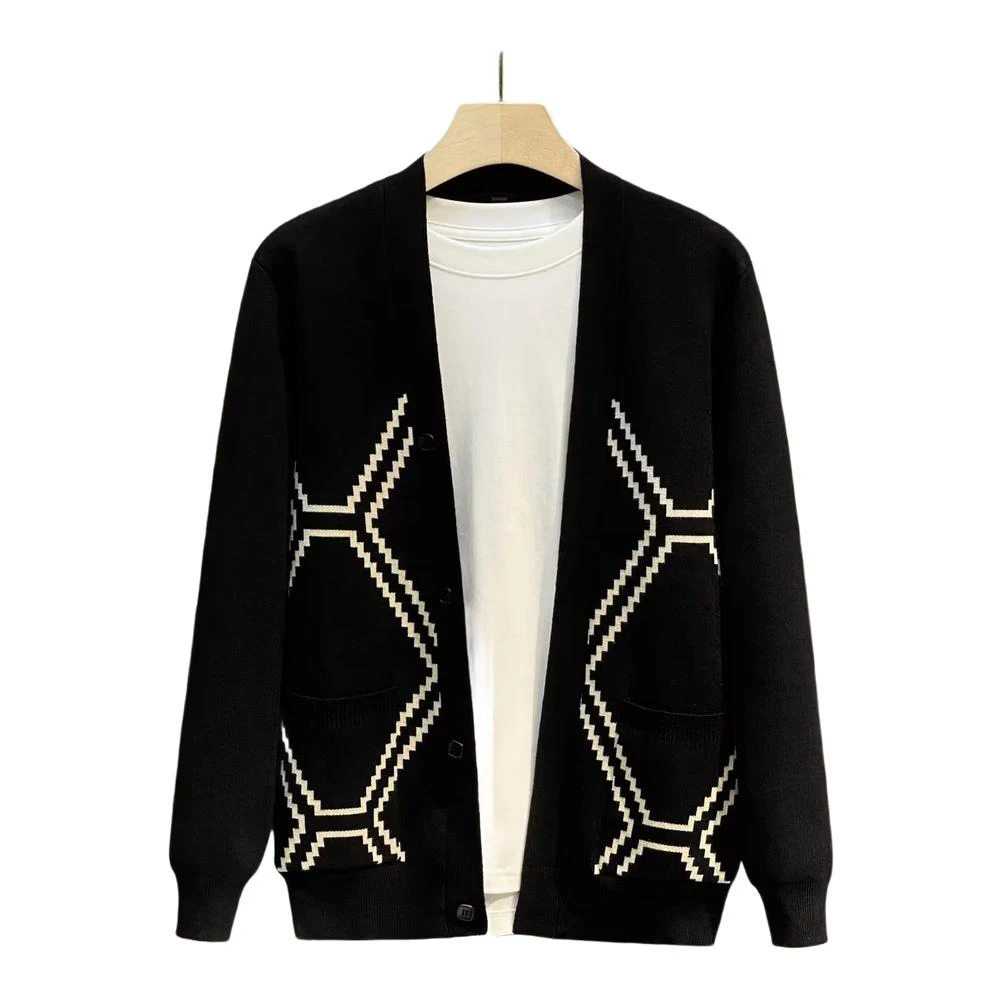 رجل الأعمال الرسم الملابس معطف سترة سترة سوداء سترة دافئة لاعبا كم طويل