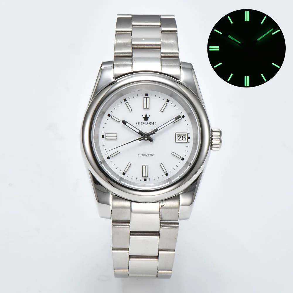 Relojes de pulsera automáticos NH35 de lujo para hombre de 39 mm con pulsera de acero inoxidable El movimiento automático japonés NH35 puede personalizar el logotipo