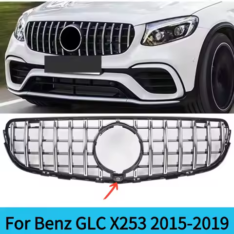 Front Grille Inlet Mesh Bumper Grill Grid Tuning Accessories For Mercedes Benz GLC X253 2015-2019 Replacement Part Diamond GT St
