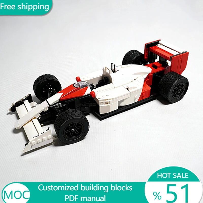 

148 деталей: Набор для сборки модифицированного гоночного автомобиля MOC, модульный конструктор, популярная детская игрушка для мальчиков, простой DIY-набор для сборки, подарок