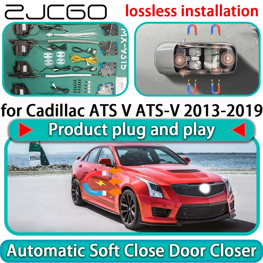 

for Cadillac ATS V ATS-V 2013-2019 Auto Pull Car Soft Close Door Kit Power Latch Electric Door Catch Soft Closing Assist Silent