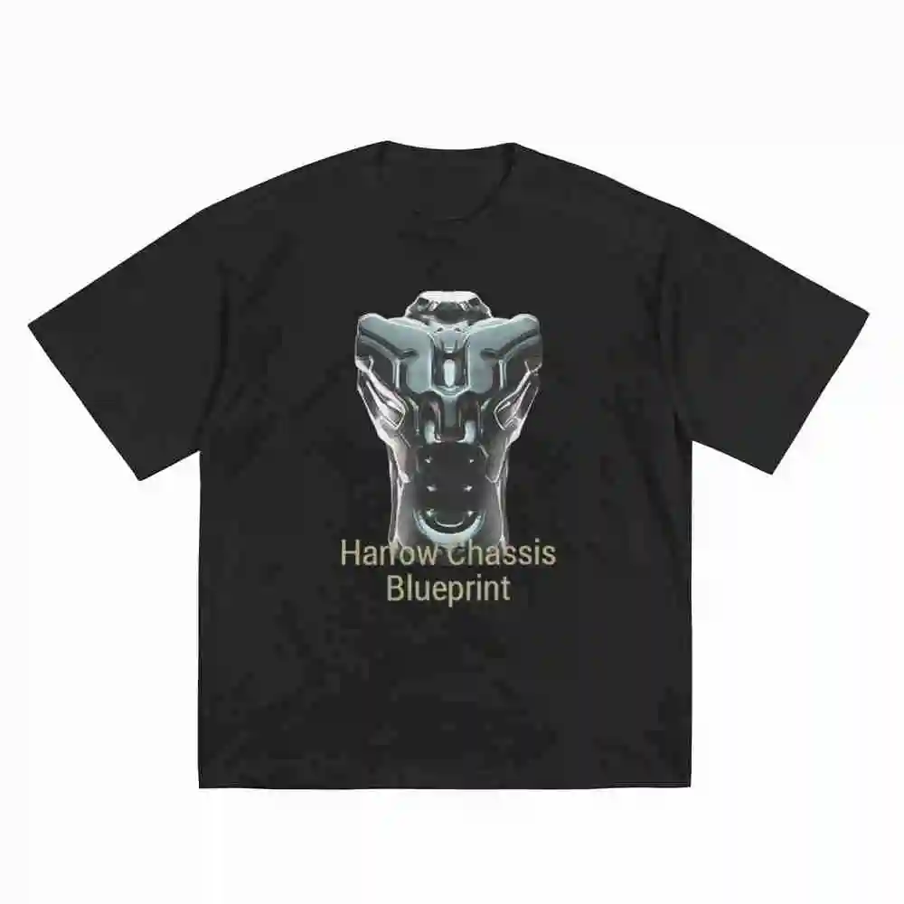 Harrow Chassis Mechanical Blueprint Short Sleeve Tee 100% Cotton T-Shirt