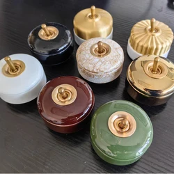 High Quality Ceramic Old Retro Switch Brass Lever Single Light System British Decorative Switch