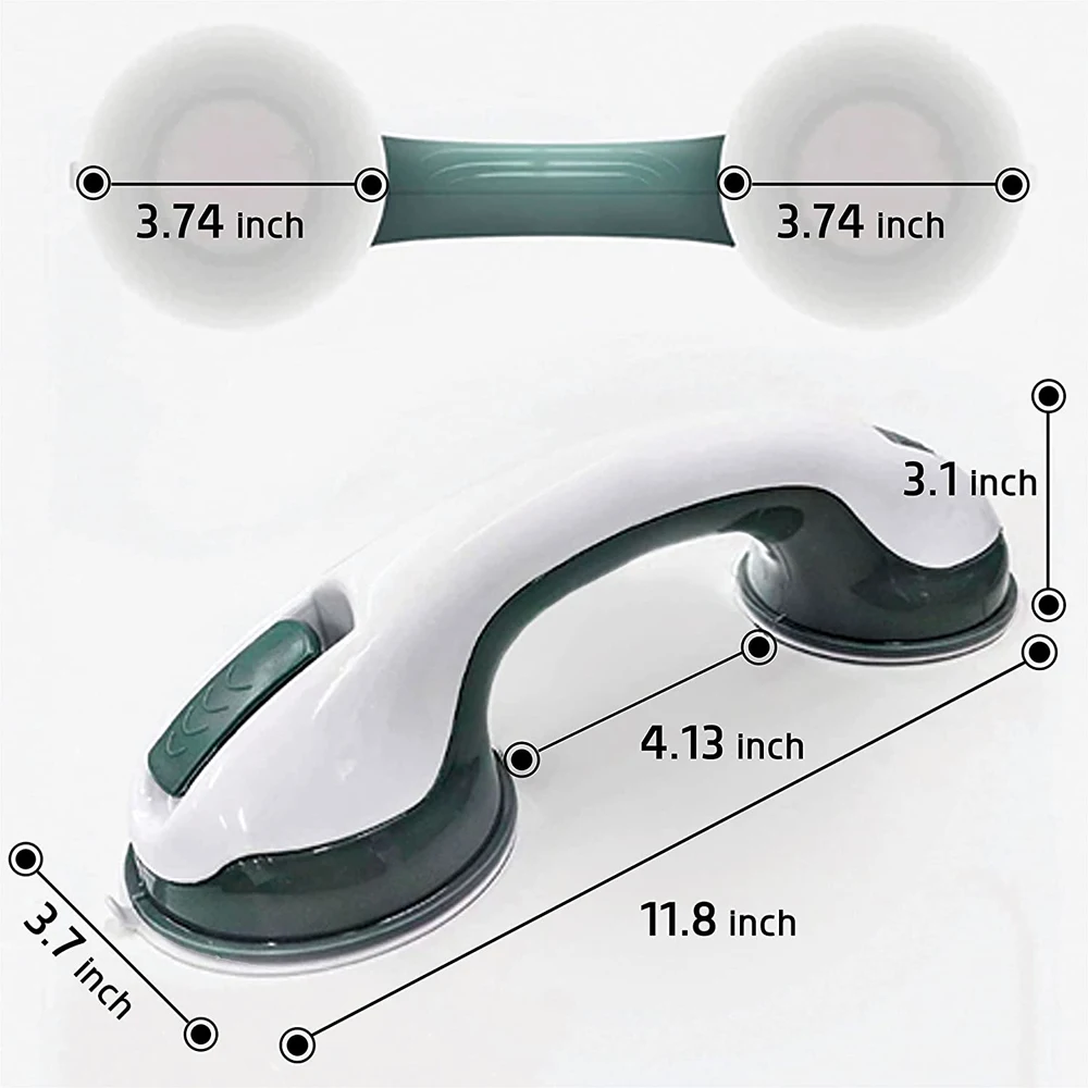 Duschgriff, Sicherheits-Helfgriff, rutschfeste Unterstützung, Badezimmer, Toilette, sicherer Haltegriff, Griff, Vakuumsauger, Saugnapf, Handlauf – Detail 4