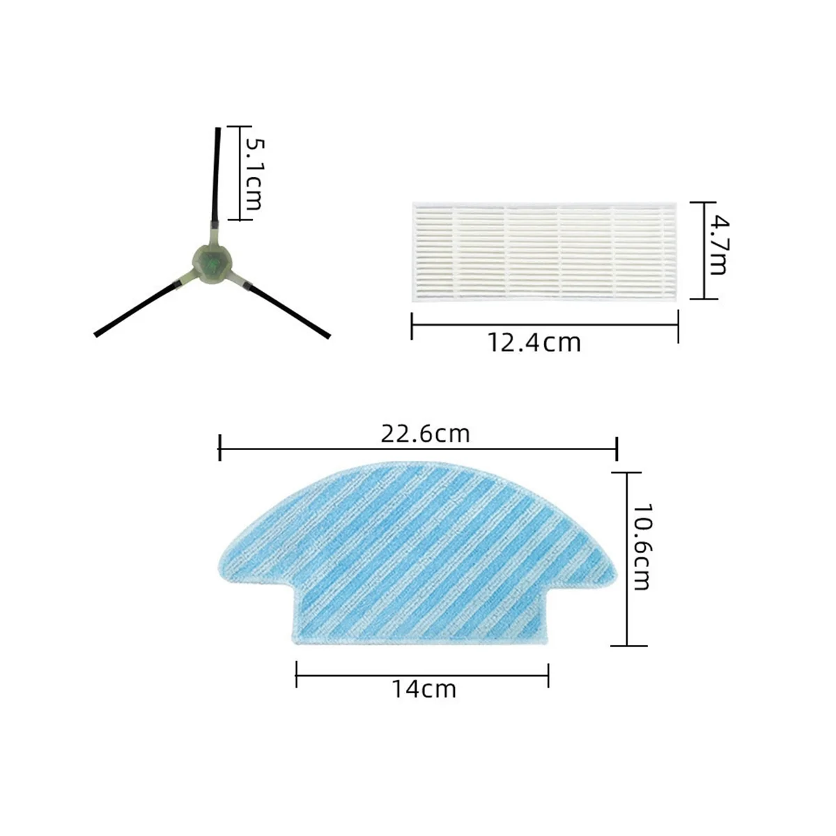 Spazzola laterale Filtro Hepa Mop per M210 M210S M210B M210P M213/per Life K2 K4 Robot Aspirapolvere