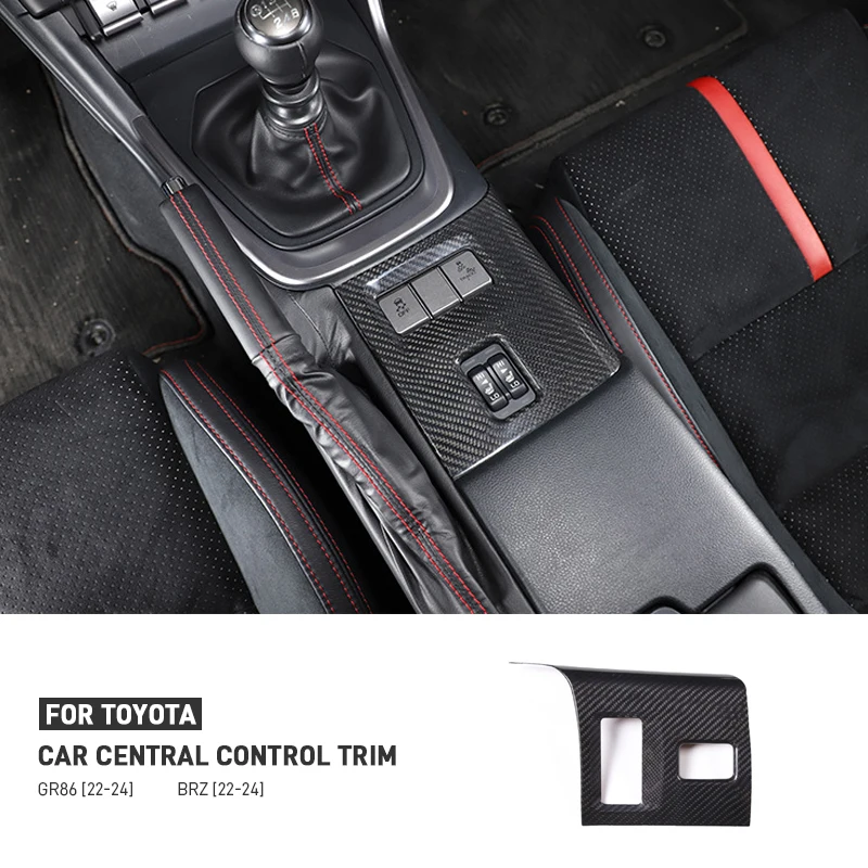 

For Subaru BRZ For Toyota GR86 2022-2024 Car Carbon Fiber Central Control Heating Buttons Panel Trim Cover Stickers Accessories