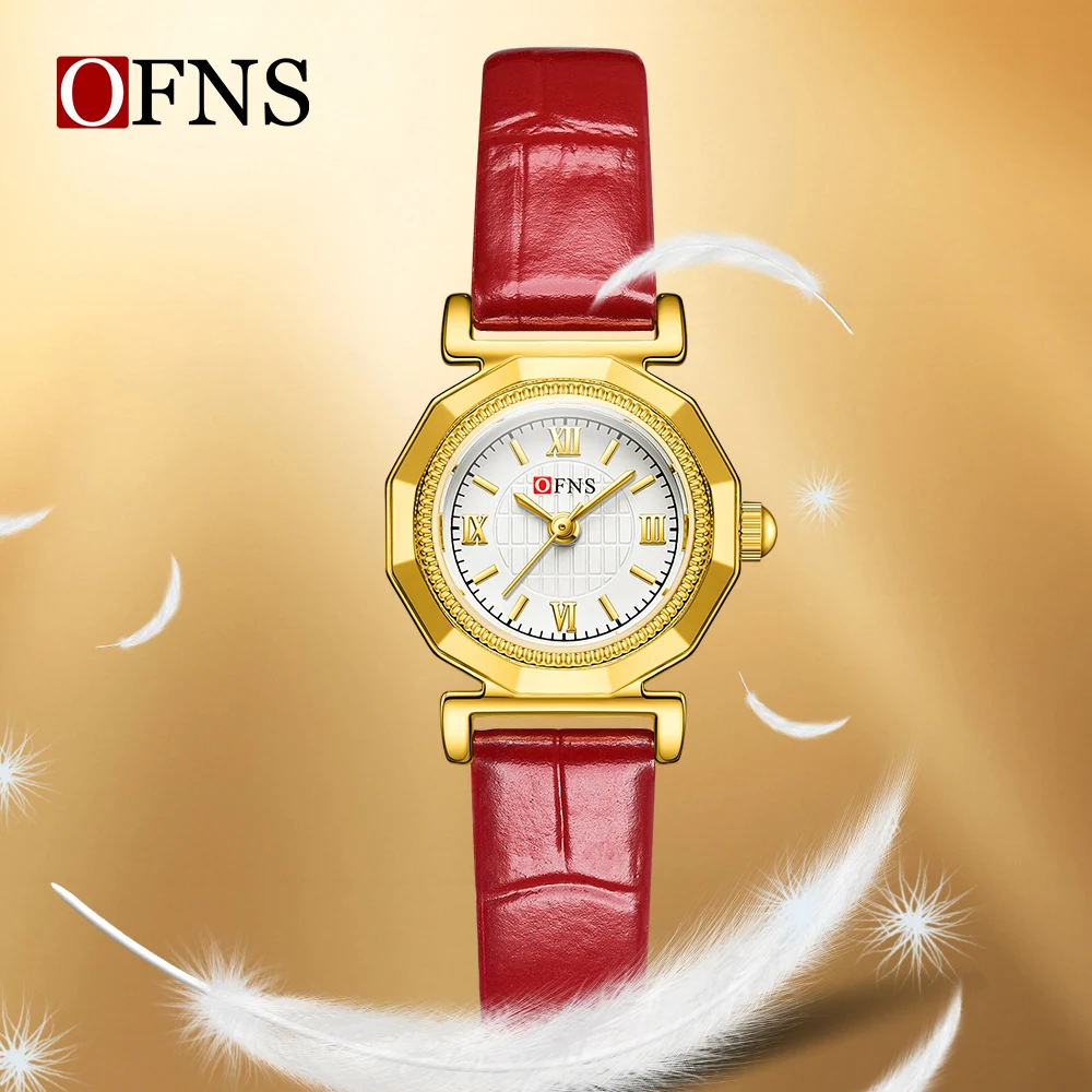 

OFNS, лучшие новые 1555, роскошные женские кварцевые часы, водонепроницаемые, модные, в стиле ретро, в римском стиле, великолепные женские часы