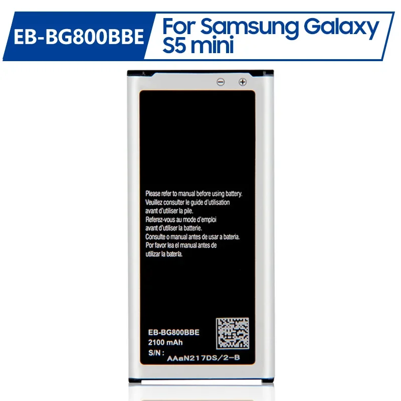 Replacement Battery EB-BG800BBE EB-BG800CBE For Samsung GALAXY S5 mini SM-G800F G870A G870W Rechargeable S5mini With NFC 2100mAh