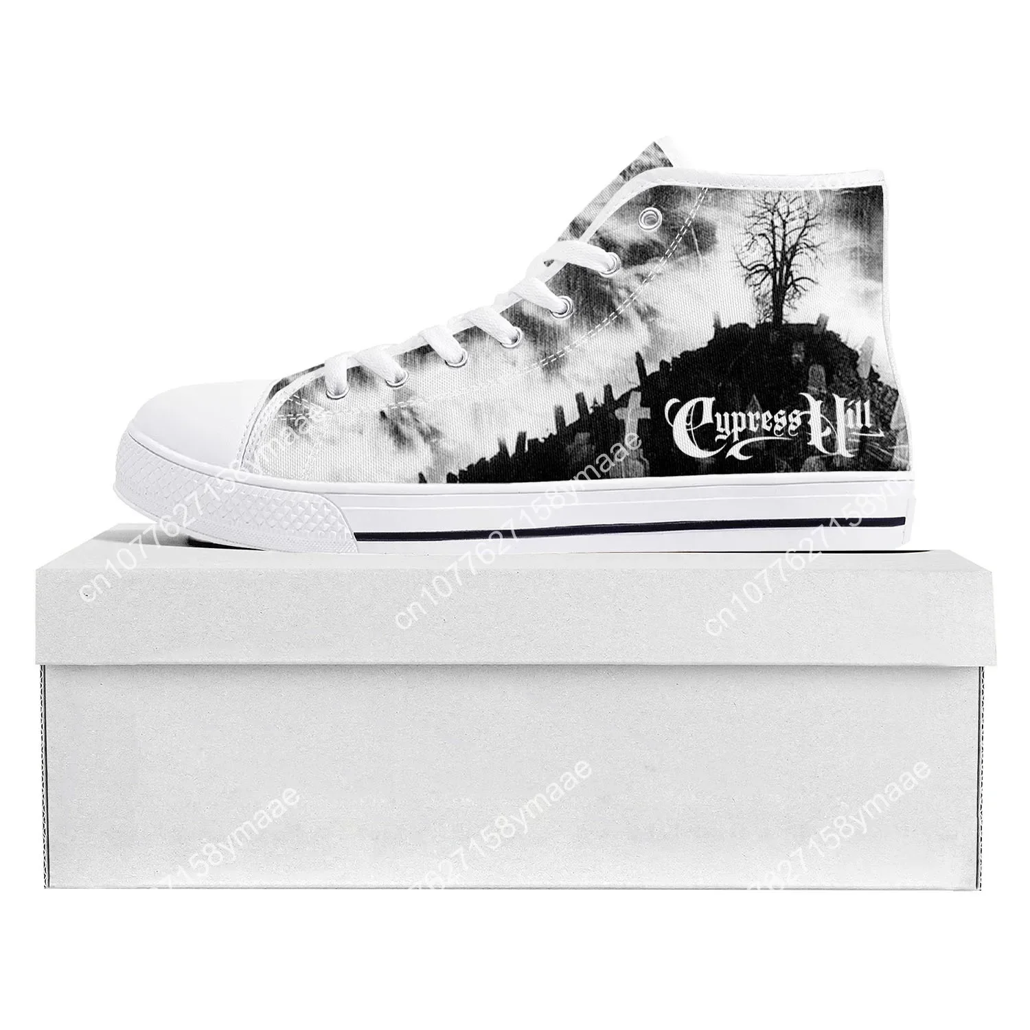 Cypress Hill Hip Hop High Top Sneakers Mens Womens Teenager Canvas High Quality Sneaker Casual Custom Made Shoes Customize Shoe