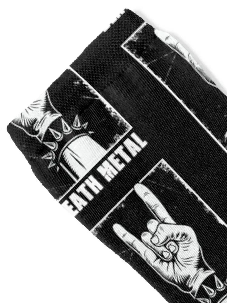 Death Metal Mano Cornuta Heavy Metal Rock Music Hardrock Socks luxury sports stockings Socks Women's Men's