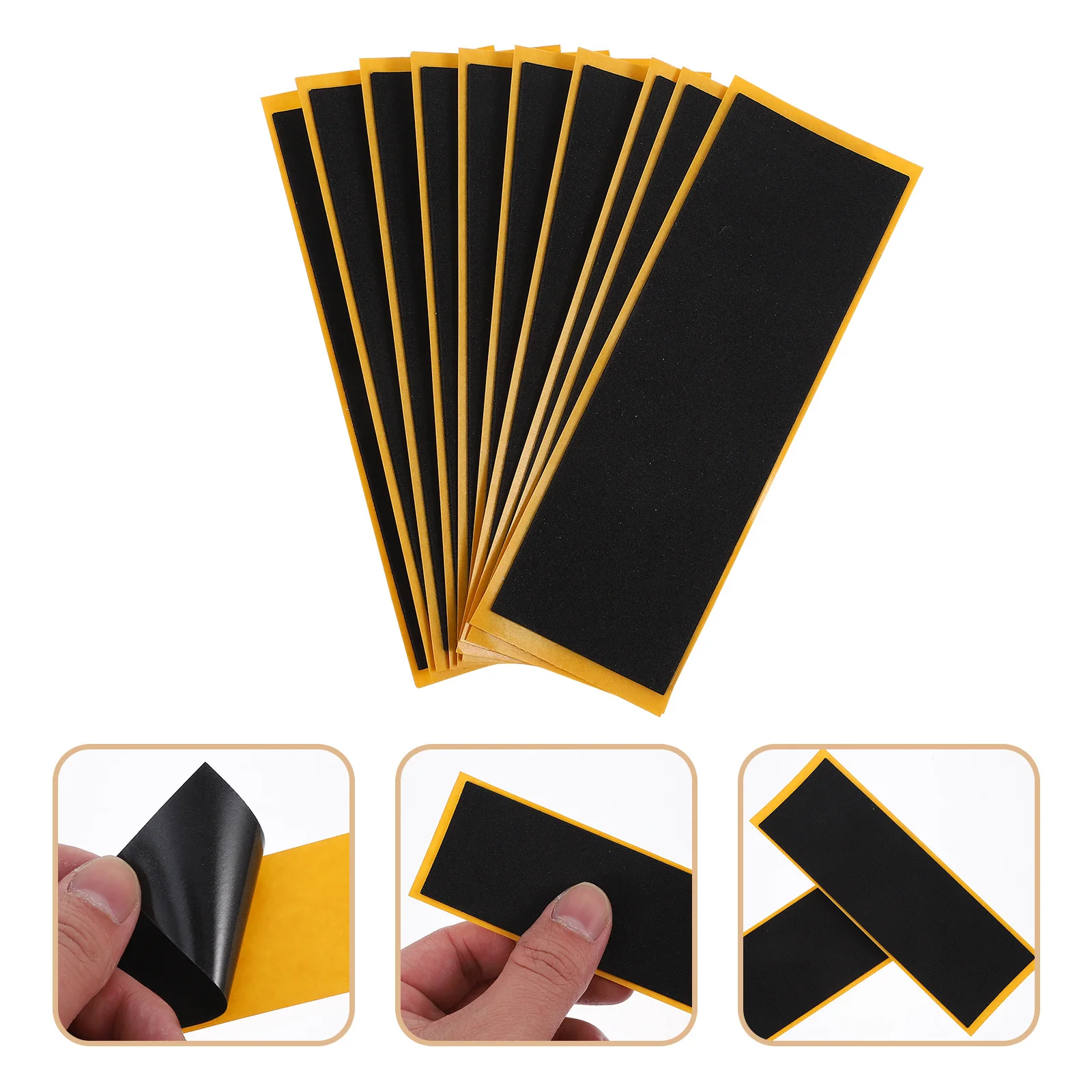 Autocollants antidérapants pour Mini Skateboard à doigts, 10 pièces, accessoires de touche pour enfants, amorti Durable, facile à remplacer l'environnement