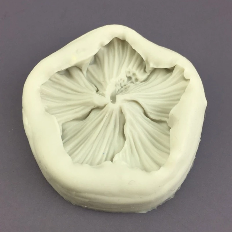 Fondant Khuôn Khuôn Socola Khuôn Làm Bánh 3D Dâm Bụt Hình Chất Liệu Silicon Làm Bánh Tiện Ích Cho Nhà Bếp Nướng Bánh