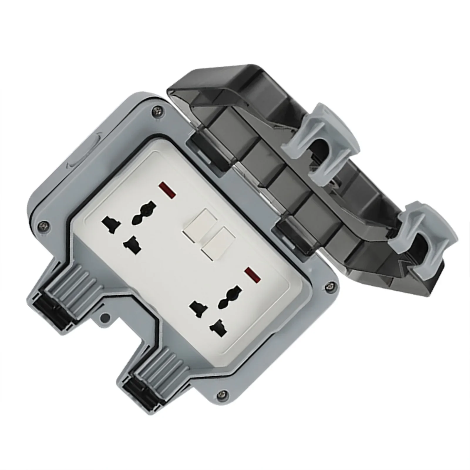 منفذ طاقة وعاء شحن مقاوم للماء ، ملحق كهربائي للكمبيوتر الشخصي ، خارجي ، موقعان ، مفتاح 2 ، 6 فتحات ، IP66
