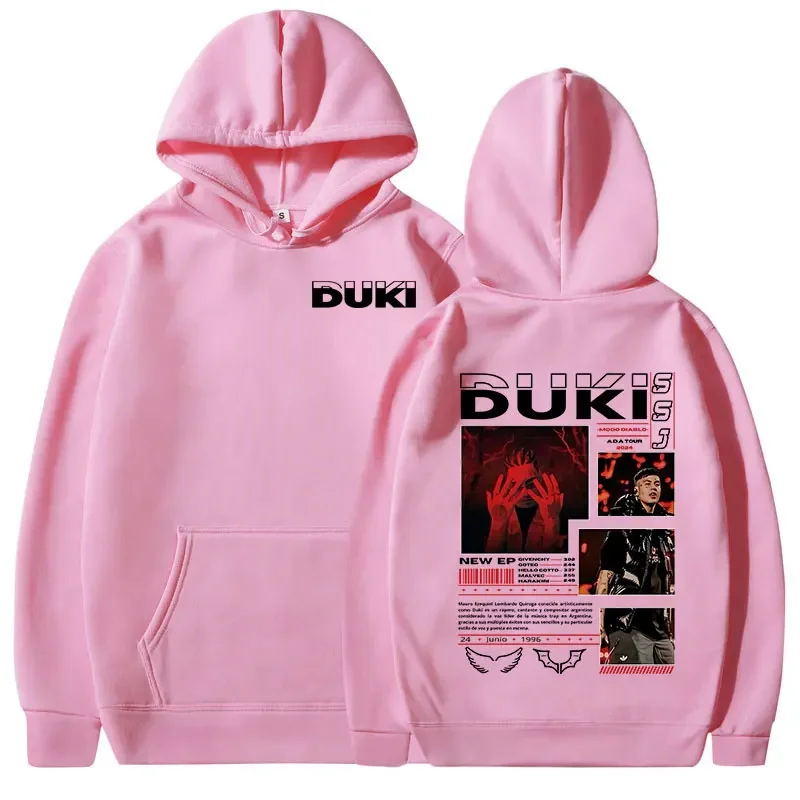 Rapper duki ada tour merch hoodies roupas femininas masculinas moda hip hop oversized moletom com capuz casual manga longa pulôver