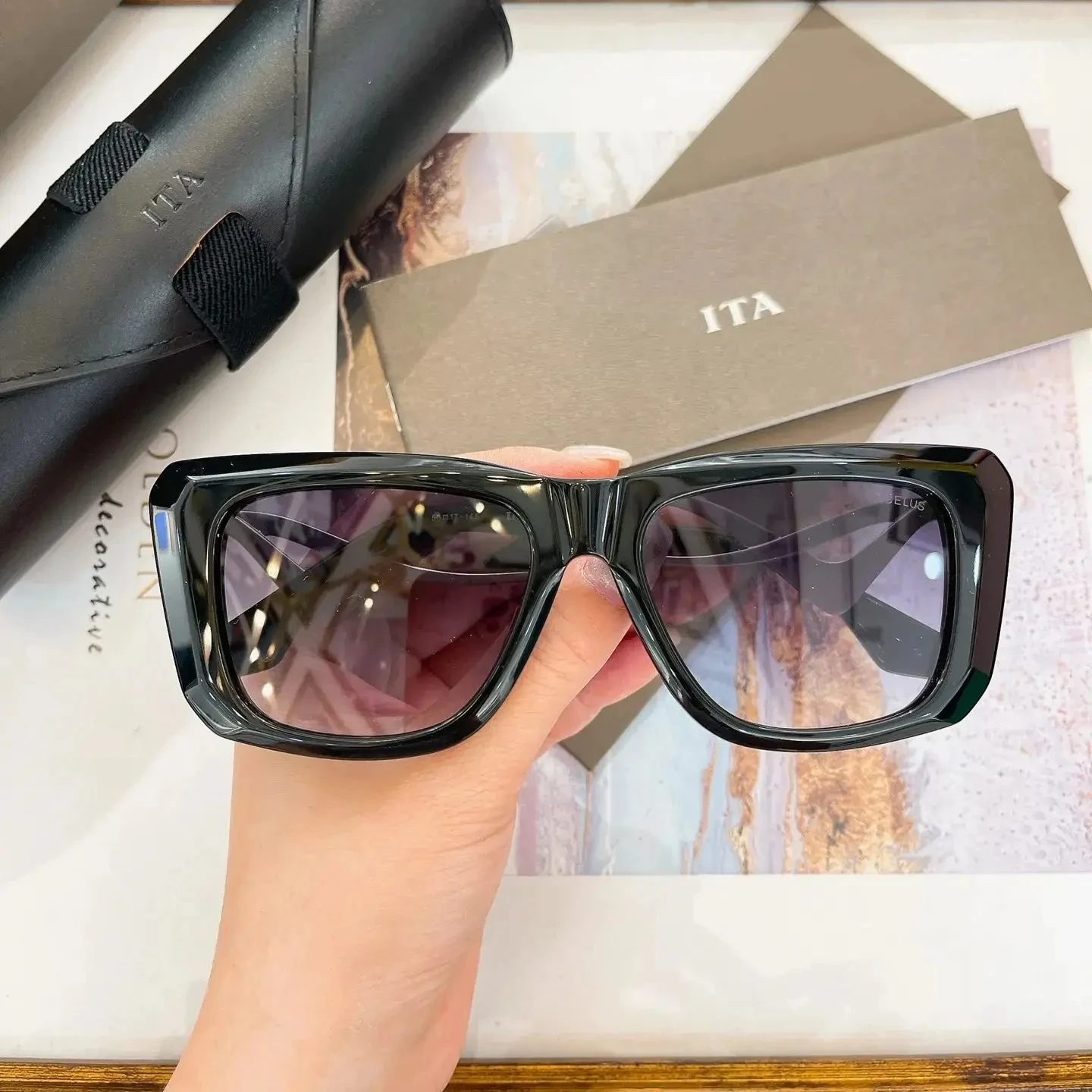 

Newest Brand Women Men Sunglasses UV400 Gradient Luxury Design Acetate+Alloy Frame Oversized For Unisex Eyeglasses ADITA DTS788