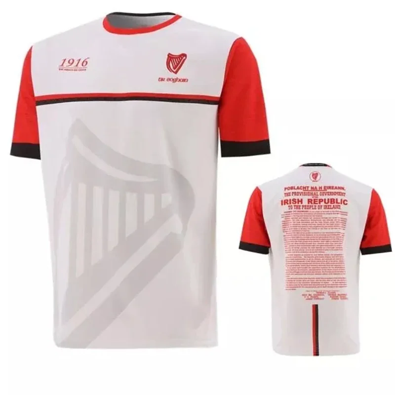 1916 Commemoration Jersey 3D Printed Sports Football T-Shirt Collins Commemoration Jersey Ireland Men's Shirt Top Motocycle Tops
