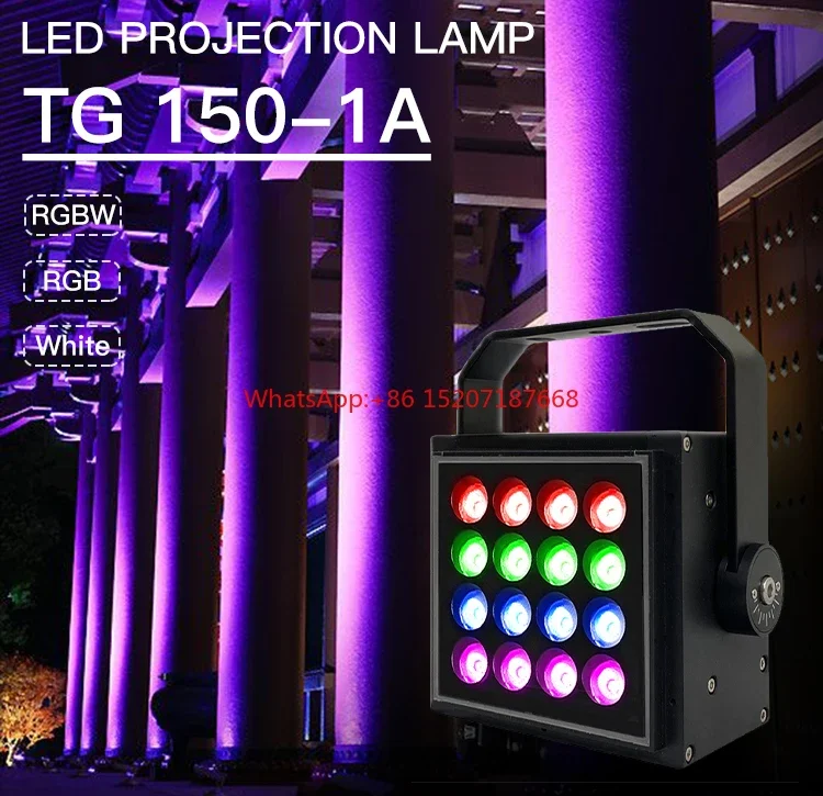 Narrow Beam Projector Outdoor Facade Lights For Building Landscape 18W RGB LED Flood Light