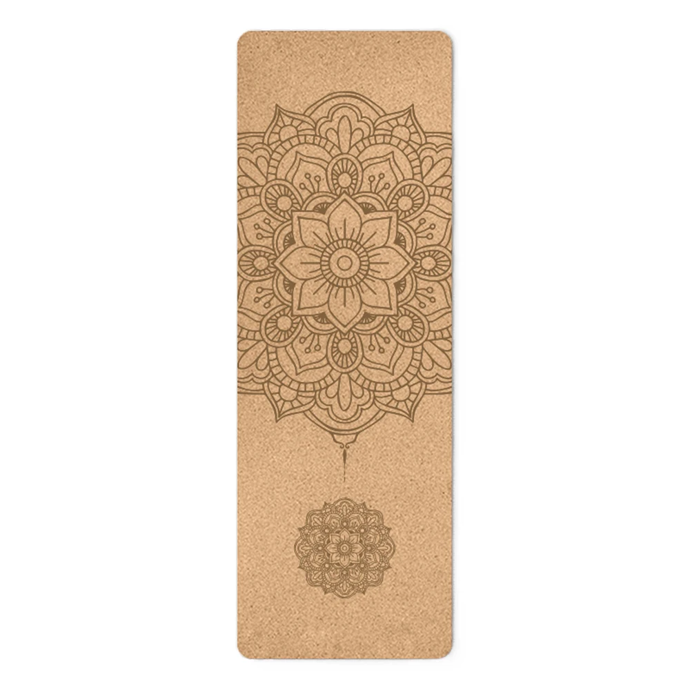 4mm Thickness 7.2x2.4 Inch Eco Friendly Anti Slip Cork Yoga Mat Fitness Home Cushion Gym Pad