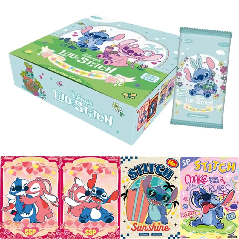 

Подлинная серия Disney Lilo and Stitch Card Growth Footprints, милые карты с персонажами, коллекционные карты аниме, детские игрушки, праздничный подарок