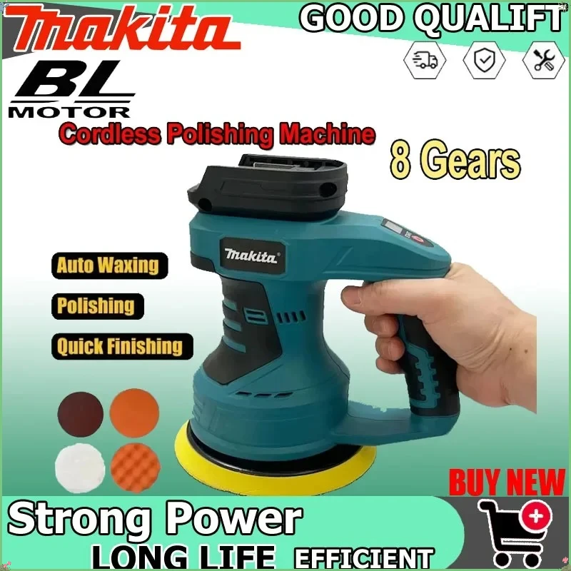 

Аккумуляторная электрическая полировальная машина Makita 8 Gears с регулировкой скорости для авто, для воскования и нанесения защитных покрытий, 18В, электроинструмент