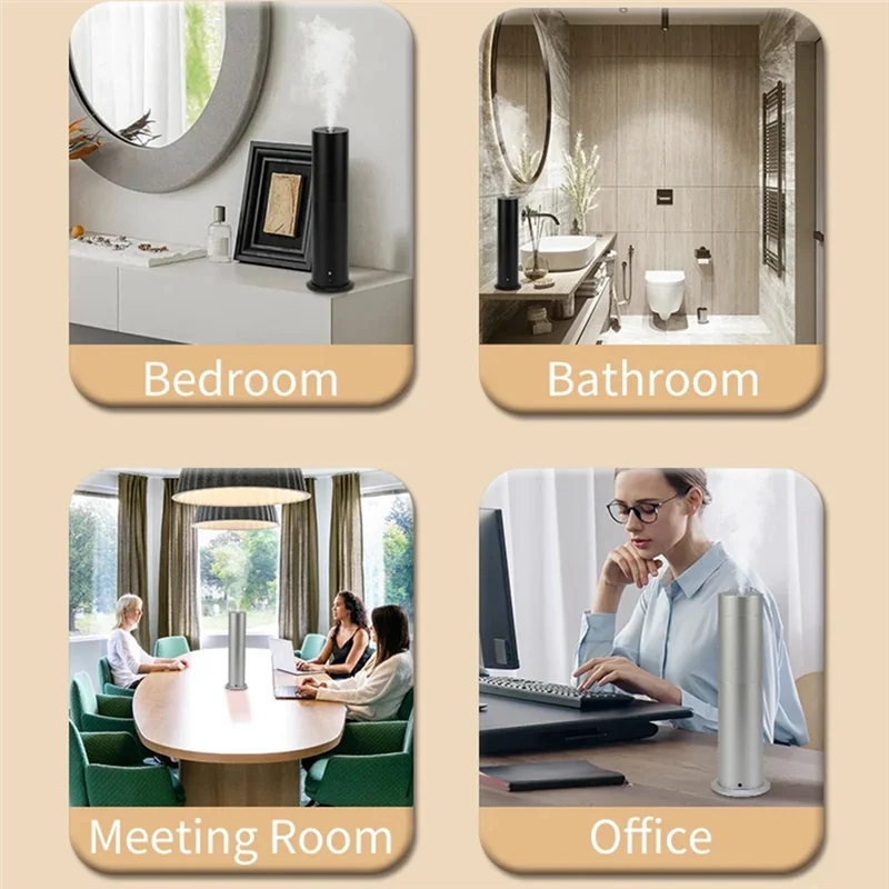 

【Hot Cake】120Ml Aluminum Aromatherapy Anhydrous Essential Oil Diffuser Suitable For Home Offices And Hotels EU Plug