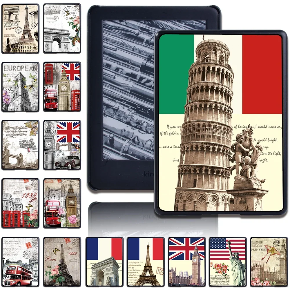

Жесткий чехол для планшета Kindle Paperwhite 4/Paperwhite 1/2/3/Kindle 8-го поколения/Kindle 10-го поколения ретро-печать защита от падения